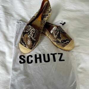 Schutz snakeskin leather espadrille size 7B brand new - never worn
